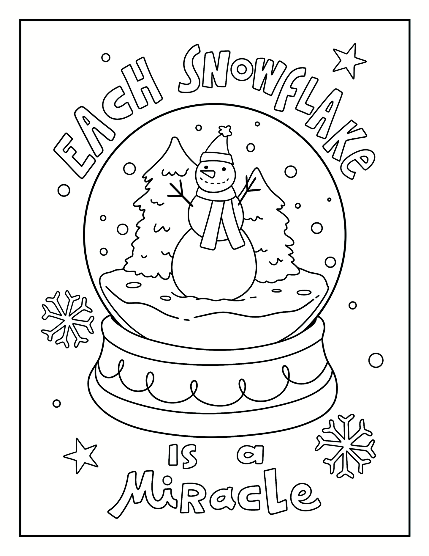 Large Print Christmas Coloring