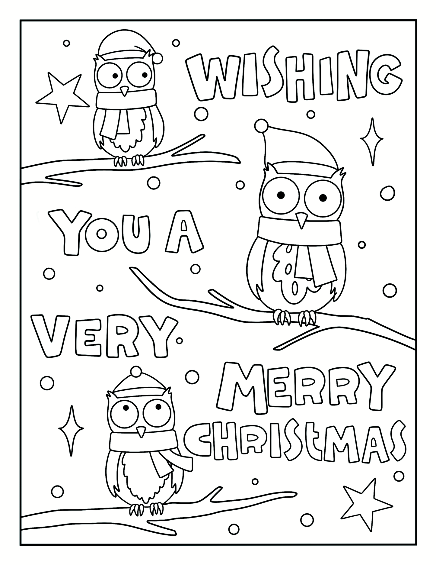Large Print Christmas Coloring