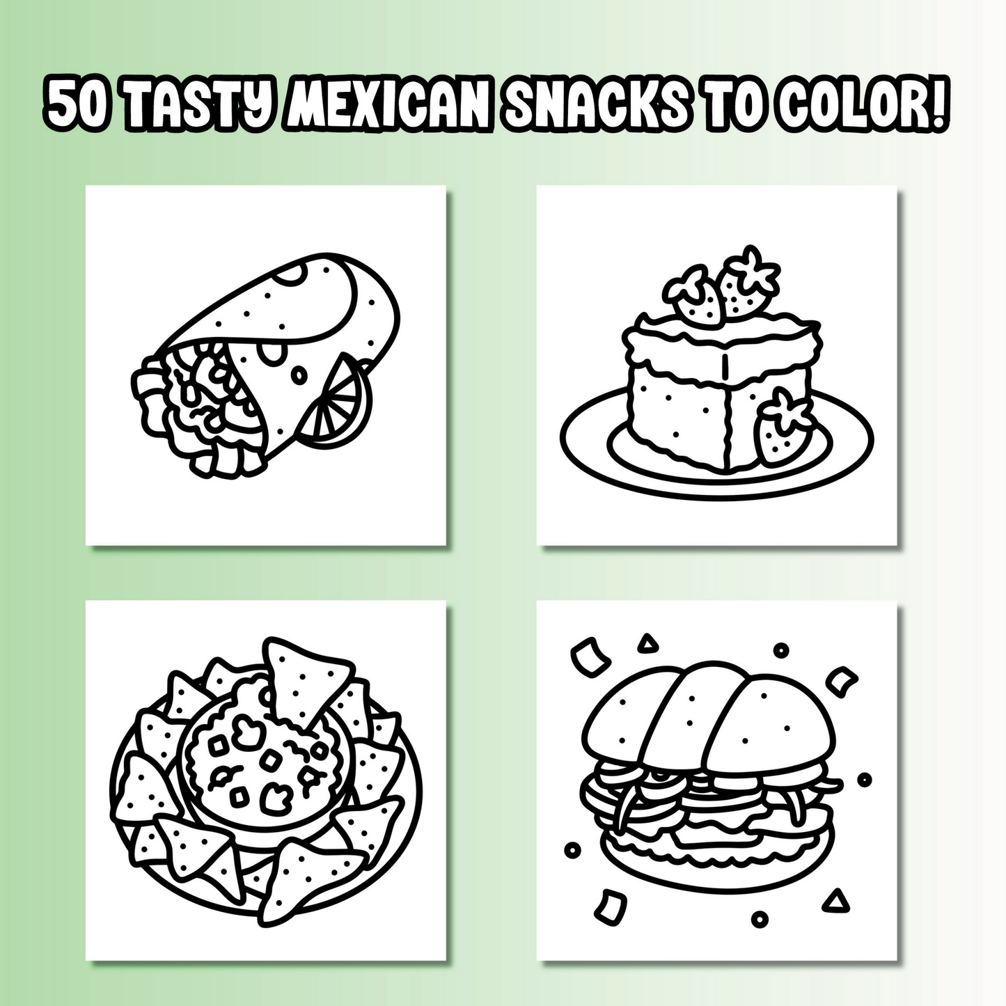 Mexican Snacks Coloring