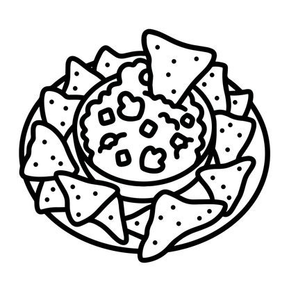 Mexican Snacks Coloring
